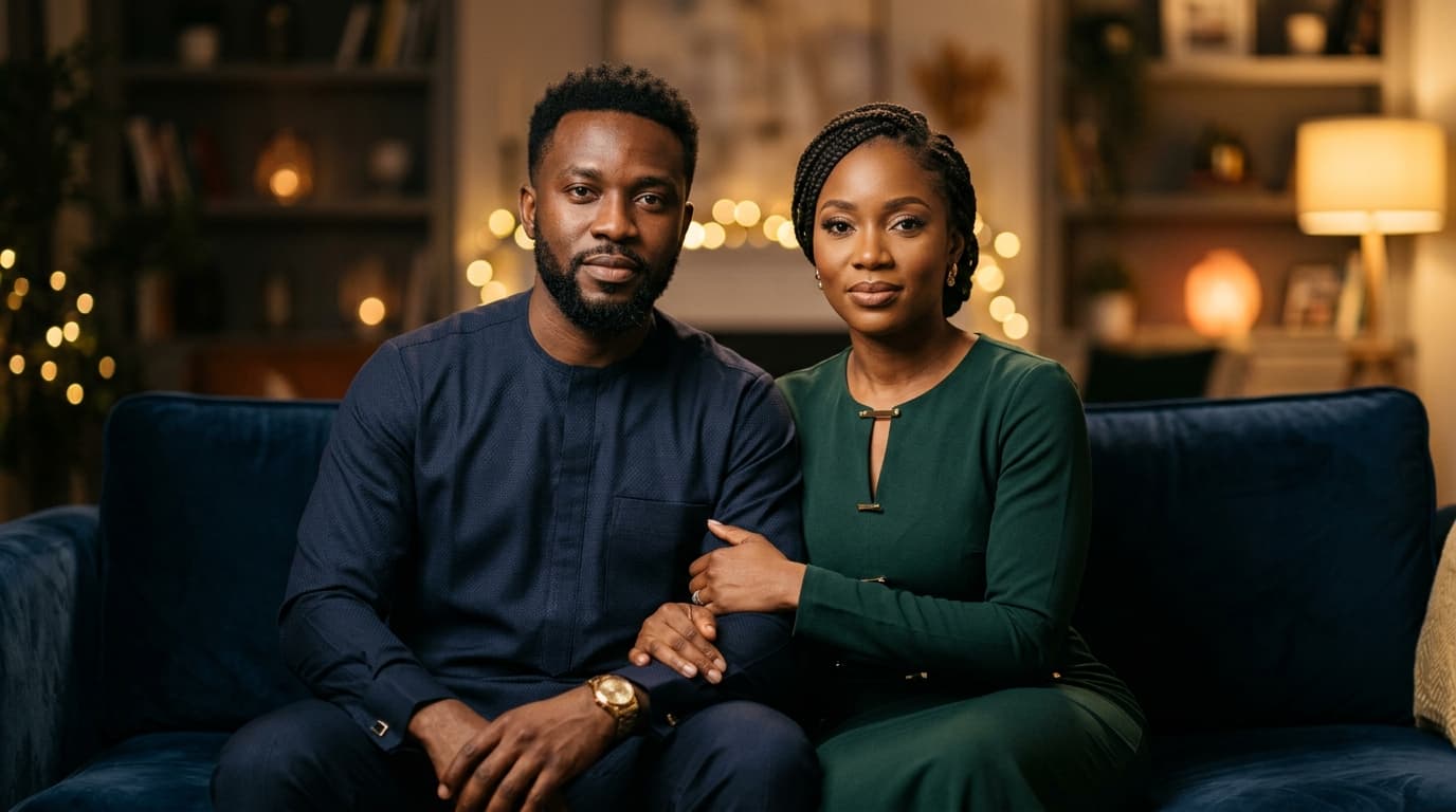 Nigerian couple discussing relationship red flags
